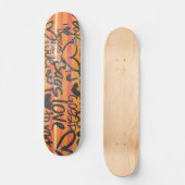 Thin Stripes Oranje Skateboard (Voorkant)
