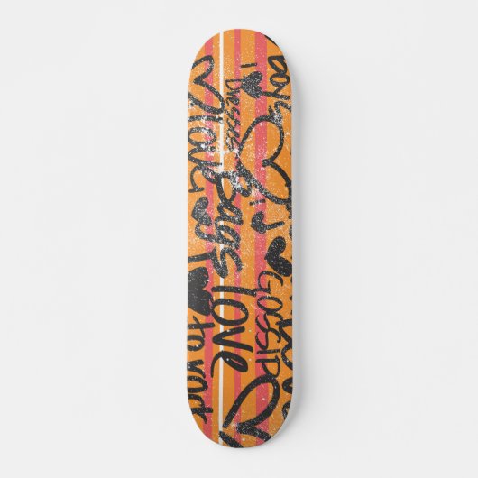 Thin Stripes Oranje Skateboard (Voorkant)