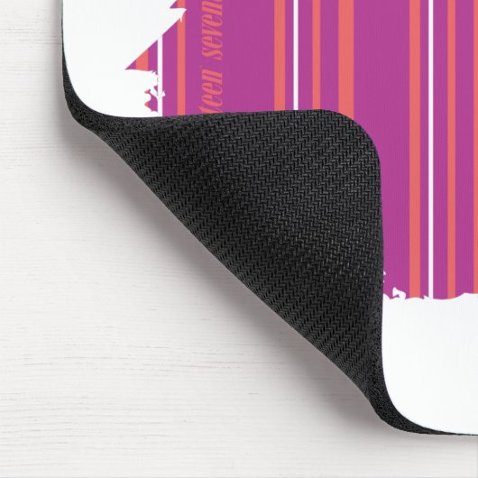 Thin Stripes Paars 2 Muismat (Hoek)