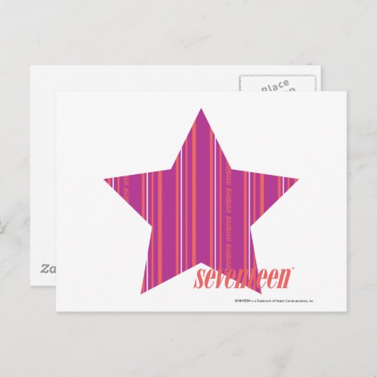 Thin Stripes Paars 3 Briefkaart (Voorkant / Achterkant)