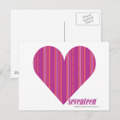 Thin Stripes Paars 4 Briefkaart (Voorkant / Achterkant)