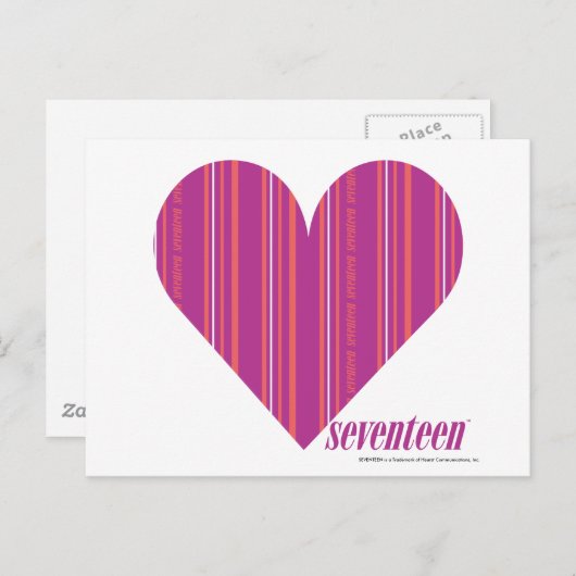 Thin Stripes Paars 4 Briefkaart (Voorkant / Achterkant)