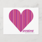 Thin Stripes Paars 4 Briefkaart (Voorkant)