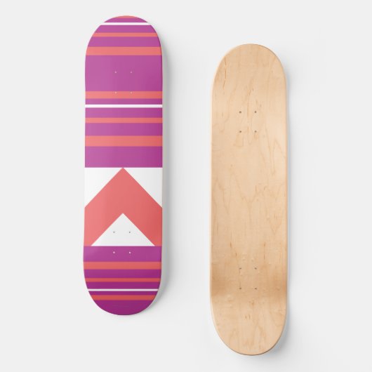 Thin Stripes Paars Persoonlijk Skateboard (Voorkant)