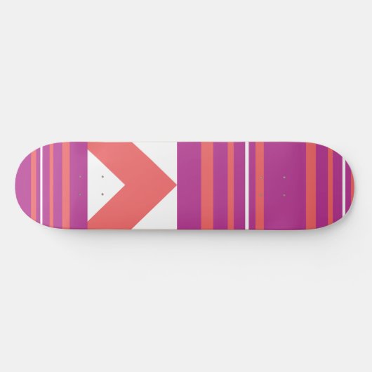 Thin Stripes Paars Persoonlijk Skateboard (Horizontaal)