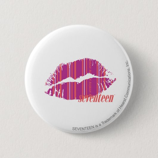 Thin Stripes Paars Ronde Button 5,7 Cm (Voorkant)