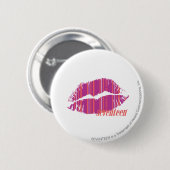 Thin Stripes Paars Ronde Button 5,7 Cm (Voorkant /achterkant)