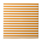 Thin Stripes - Wit en Tangerine Tegeltje (Voorkant)