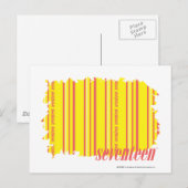 Thin Stripes Yellow 2 Briefkaart (Voorkant / Achterkant)