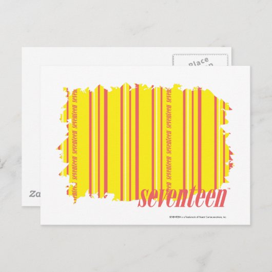 Thin Stripes Yellow 2 Briefkaart (Voorkant / Achterkant)