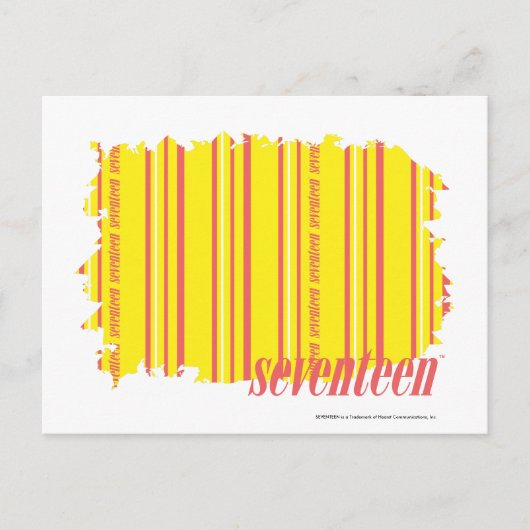 Thin Stripes Yellow 2 Briefkaart (Voorkant)