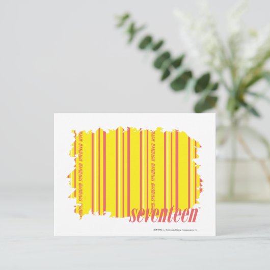 Thin Stripes Yellow 2 Briefkaart (Staand voorkant)