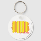 Thin Stripes Yellow 2 Sleutelhanger (Voorkant)