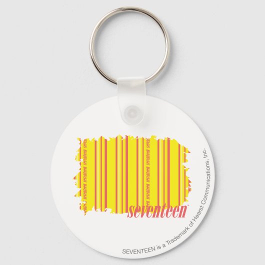 Thin Stripes Yellow 2 Sleutelhanger (Voorkant)