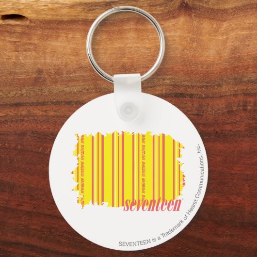 Thin Stripes Yellow 2 Sleutelhanger (Voorkant)