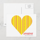 Thin Stripes Yellow 3 Briefkaart (Voorkant / Achterkant)