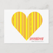 Thin Stripes Yellow 3 Briefkaart (Voorkant)