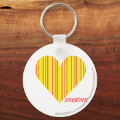 Thin Stripes Yellow 3 Sleutelhanger (Voorkant)