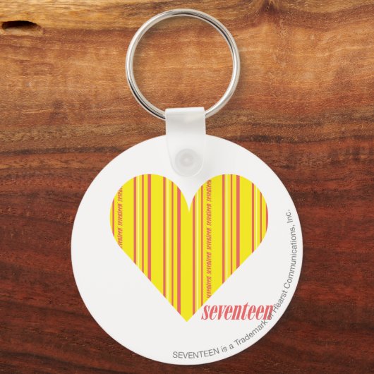 Thin Stripes Yellow 3 Sleutelhanger (Voorkant)