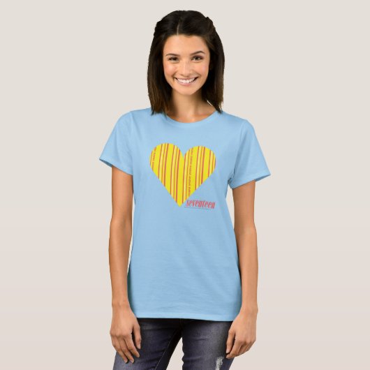 Thin Stripes Yellow 3 T-shirt (Voorkant volledig)
