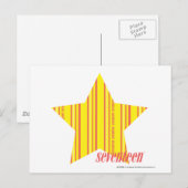 Thin Stripes Yellow 4 Briefkaart (Voorkant / Achterkant)