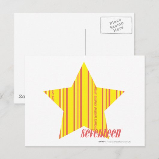 Thin Stripes Yellow 4 Briefkaart (Voorkant / Achterkant)