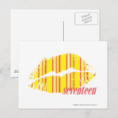 Thin Stripes Yellow Briefkaart (Voorkant / Achterkant)