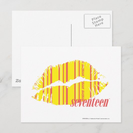 Thin Stripes Yellow Briefkaart (Voorkant / Achterkant)