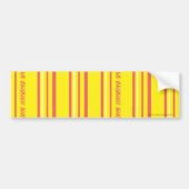 Thin Stripes Yellow Bumpersticker (Voorkant)