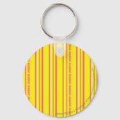 Thin Stripes Yellow Sleutelhanger (Voorkant)
