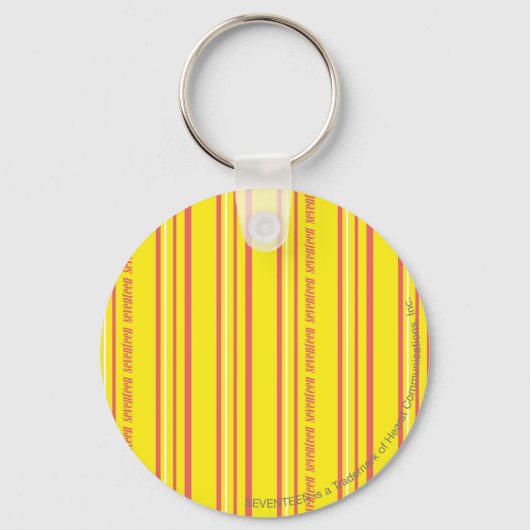 Thin Stripes Yellow Sleutelhanger (Voorkant)