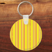 Thin Stripes Yellow Sleutelhanger (Voorkant)