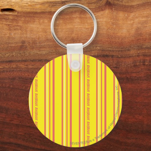 Thin Stripes Yellow Sleutelhanger (Voorkant)