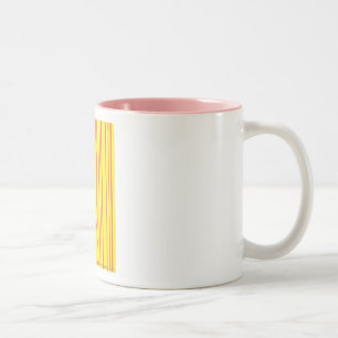 Thin Stripes Yellow Tweekleurige Koffiemok
