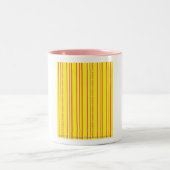 Thin Stripes Yellow Tweekleurige Koffiemok (Center)