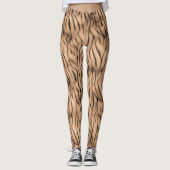 Thin Tiger Strip Safari Light Bronze Leggings (Voorkant)