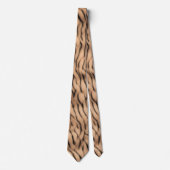 Thin Tiger Strip Safari Light Bronze Stropdas (Voorkant)