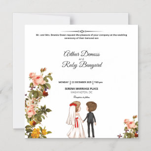 Thin Wedding Invitation Magnetic Card Magnetische Uitnodiging