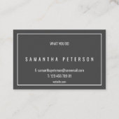 Thin white border professional visitekaartje (Achterkant)