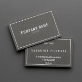 Thin white border professional visitekaartje