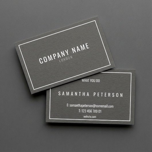 Thin white border professional visitekaartje
