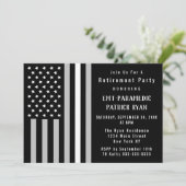 Thin White Line American Flag EMS Retirement Party Kaart (Staand voorkant)