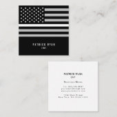 Thin White Line EMS American Flag Professional Vierkante Visitekaartje (Voorkant / Achterkant)