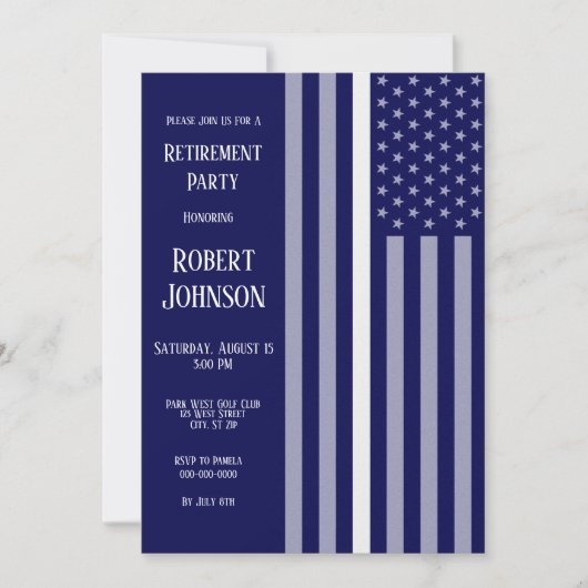 Thin White Line Retirement Kaart (Voorkant)