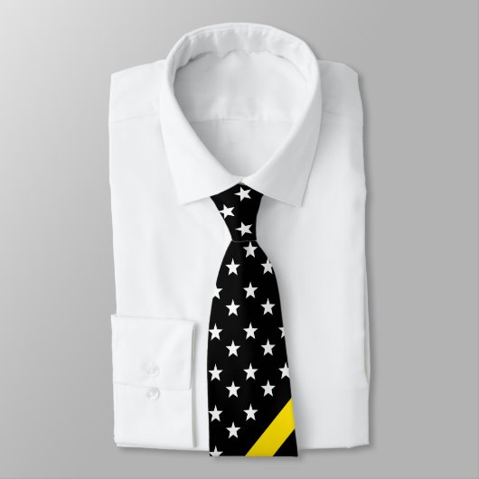 Thin Yellow Line American Flag Dispatcher Stropdas (Gebonden)