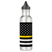 Thin Yellow Line Dispatcher American Flag Monogram Waterfles (Links)