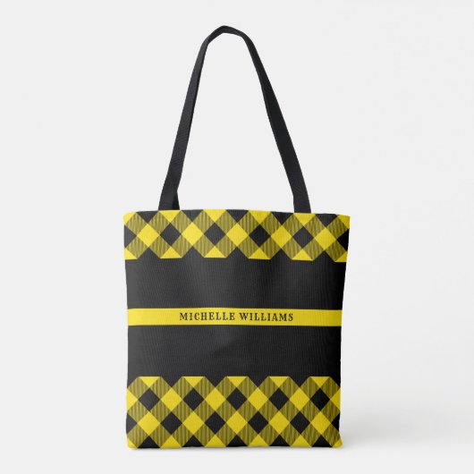 Thin Yellow Line Dispatcher Buffalo Plays Monogram Tote Bag (Achterkant)