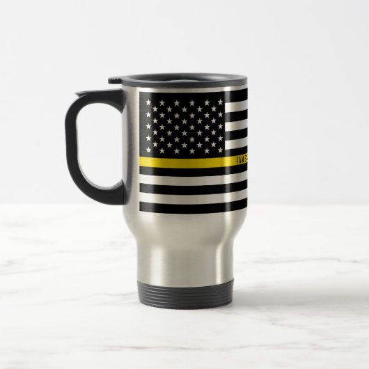 Thin Yellow Line Dispatcher Flag Monogram Groot Reisbeker (Links)