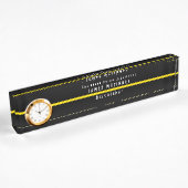 Thin Yellow Line Dispatcher Monogram Klok Naambordje