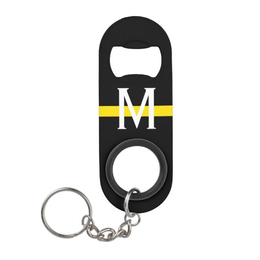 Thin Yellow Line Dispatcher Monogram Mini Flessenopener (Voorkant)